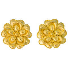 Ilias Lalaounis Floral Motif Earrings