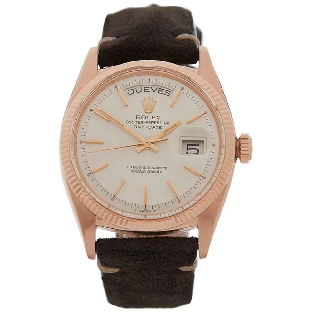 Rolex Rose Gold Day-Date Automatic Wristwatch Ref 6611, 1957
