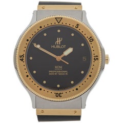 Hublot MDM Yellow Gold Stainless Steel Automatic Wristwatch Ref 1550272, 1990