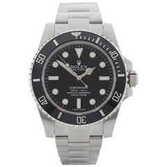 Used Rolex Stainless Steel Submariner Non Date Automatic Wristwatch Ref 114060, 2015