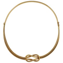 Lalaounis Greece Gold Hercules Knot Necklace