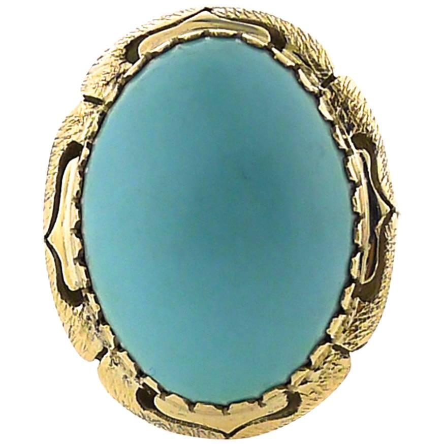 Gold Persian Turquoise Ring