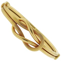 Lalaounis Greece Gold Hercules Knot Bangle Bracelet
