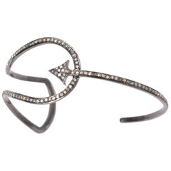 Diamond Cuff Bracelet with Arrow Motif