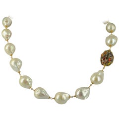 Decadent Jewels Sapphire and Baroque Pearl Necklace 11