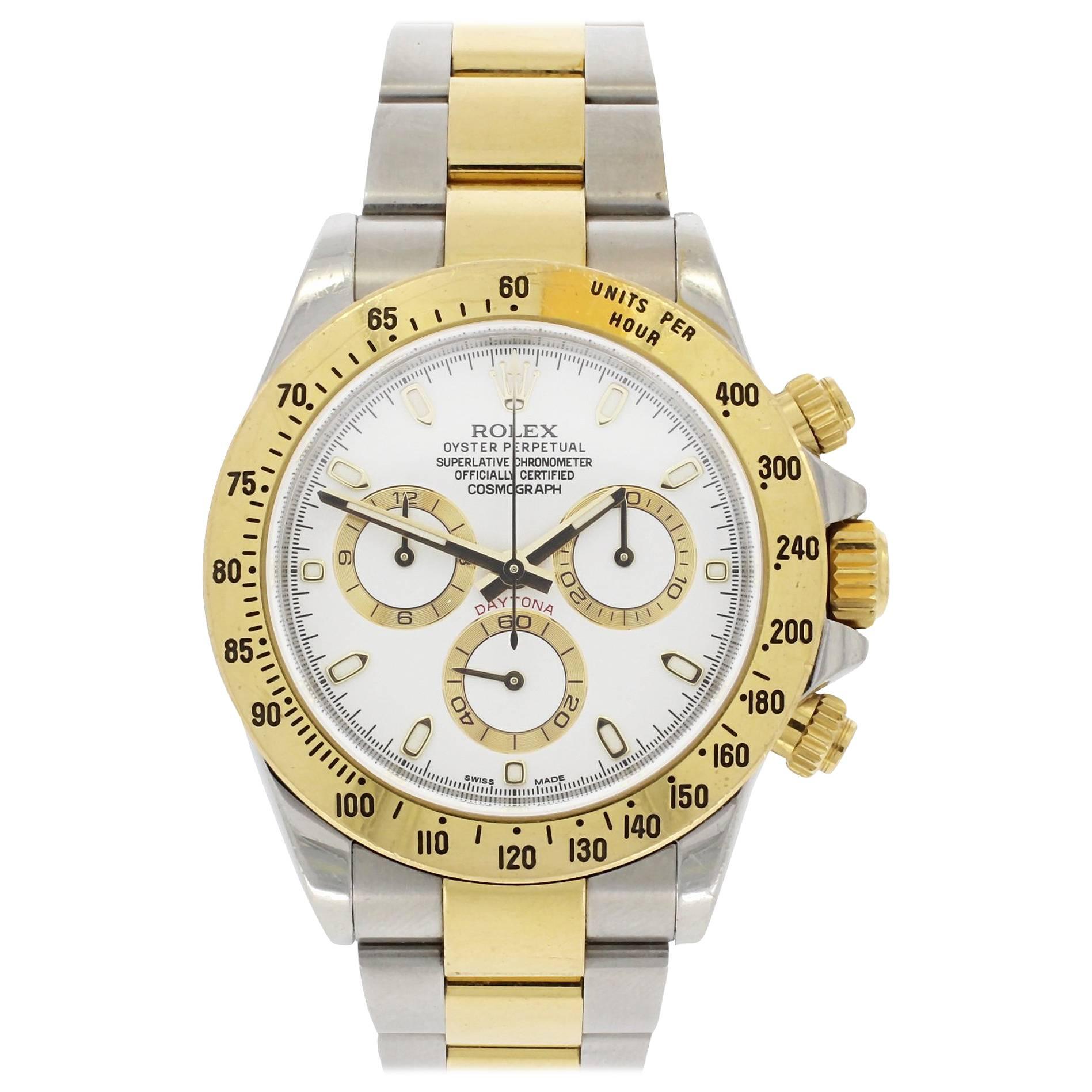 Rolex Yellow Gold Stainless Steel Daytona Wristwatch Ref 116523, 2015