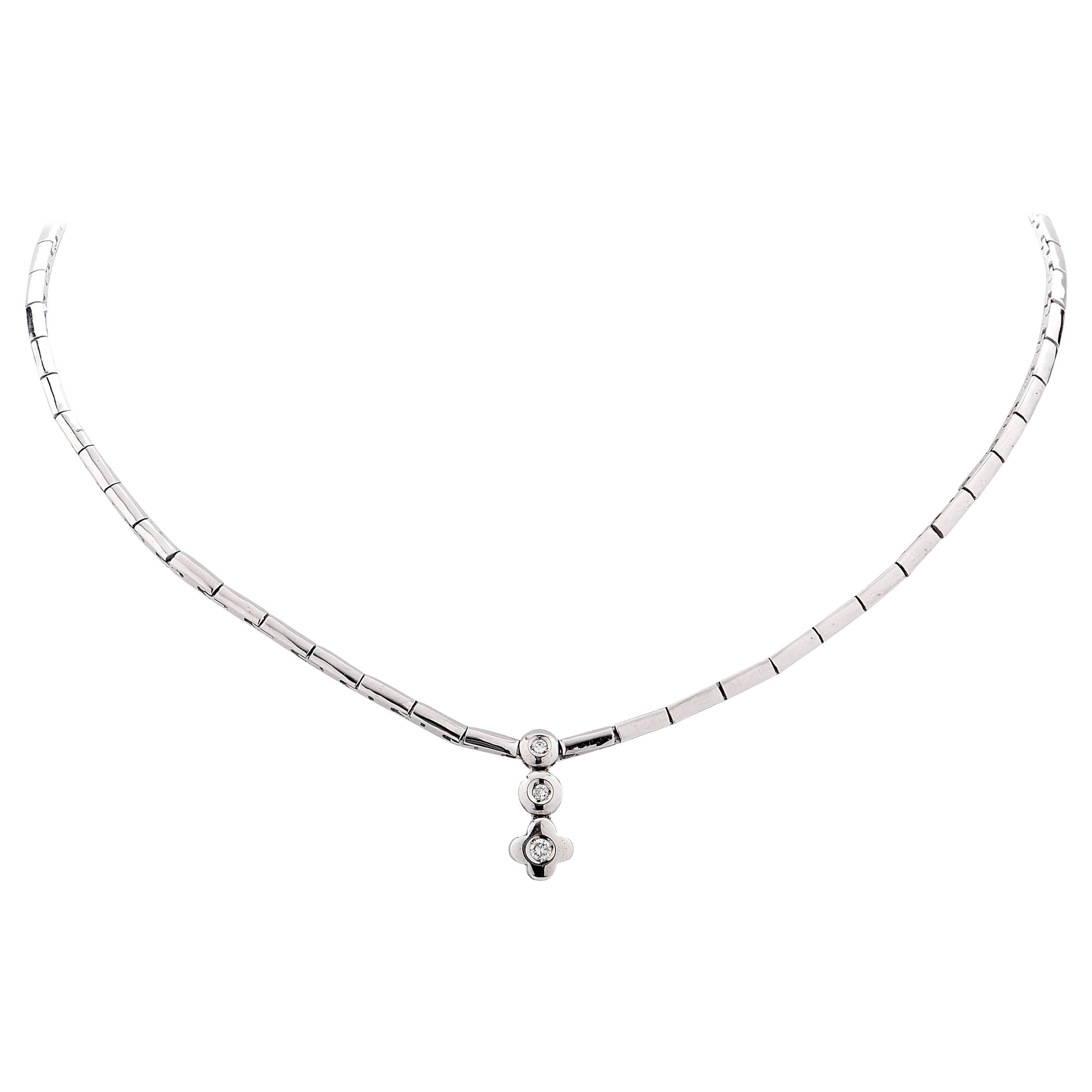 18 Karat White Gold Diamond Necklace