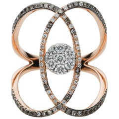 Carlos Udozzo 18 Karat Rose Gold Rhodium-Plated Diamond Ring