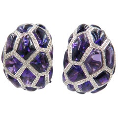 De Grisogono Amethyst Diamond Earrings