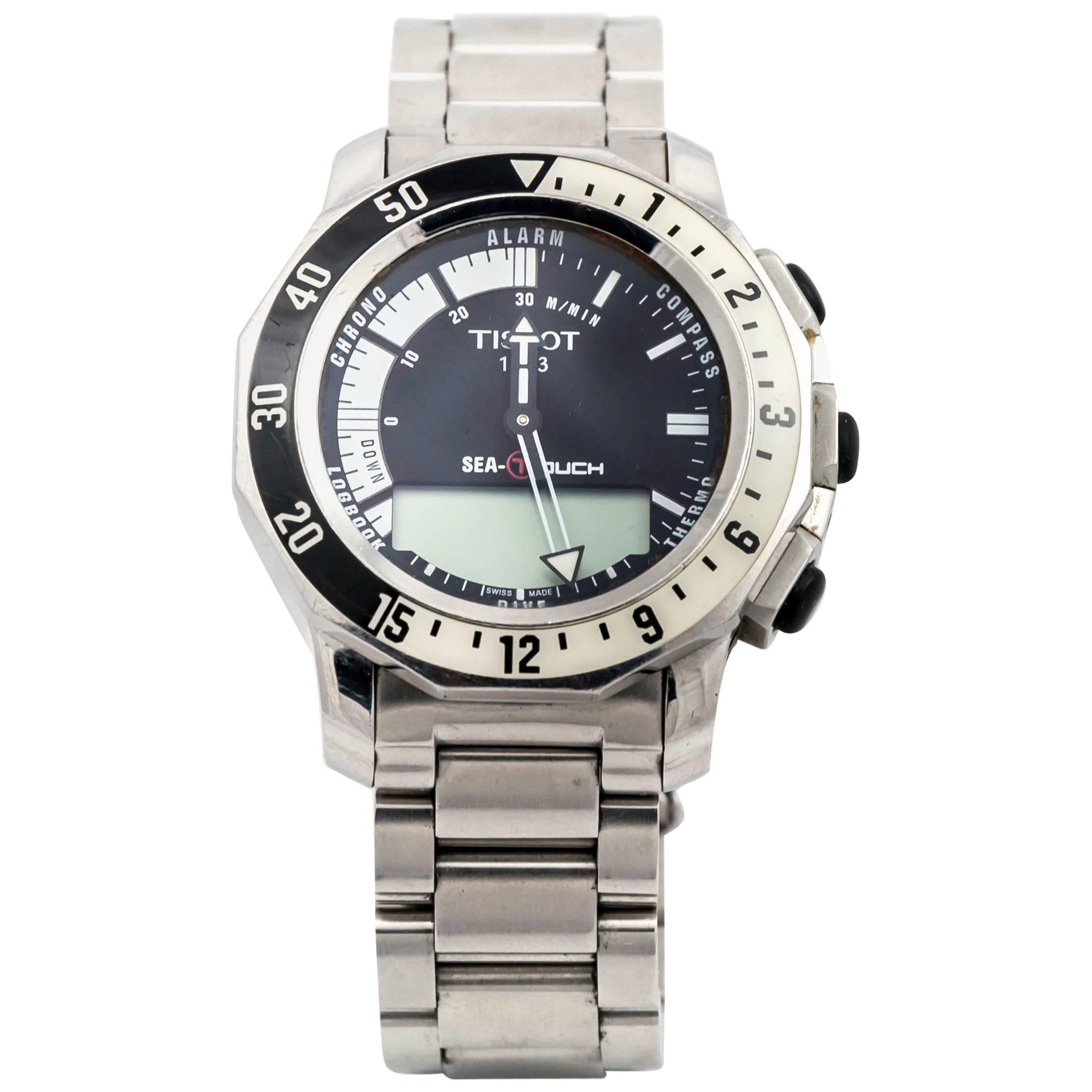 Tissot Steel Sea-Touch Wristwatch For Sale