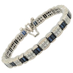 Diamond Sapphire Tennis Bracelet