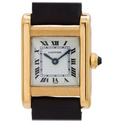 Cartier Ladies Yellow Gold Tank Normale Manual Wristwatch, circa 1970s