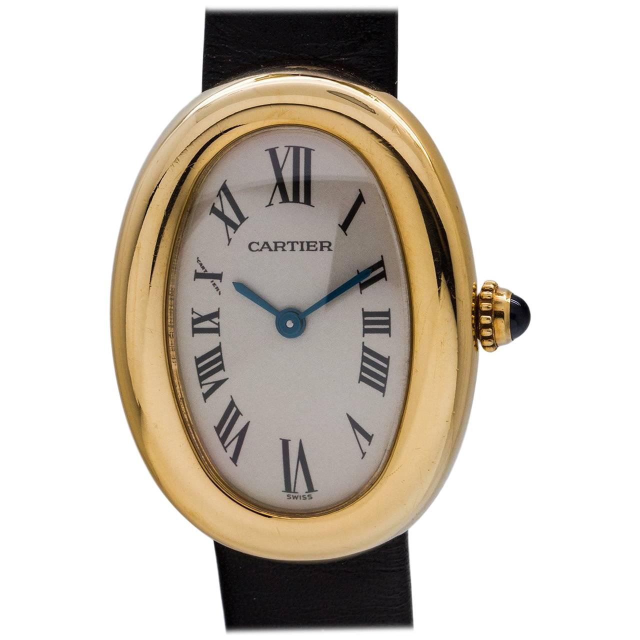 Cartier Ladies Yellow Gold Baignoire Quartz Wristwatch, circa 1990s