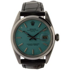 Vintage Rolex Stainless Steel Oyster Perpetual Date Watch