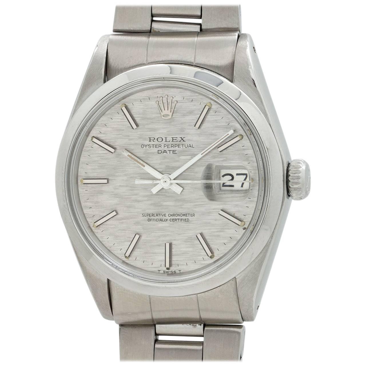 Rolex Stainless Steel Oyster Perpetual Date Automatic Wristwatch, circa 1970