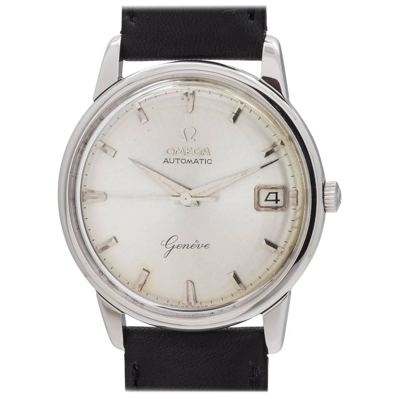 Omega Stainless Steel Geneve Automatic Wristwatch ref 14703, circa 1961 For Sale