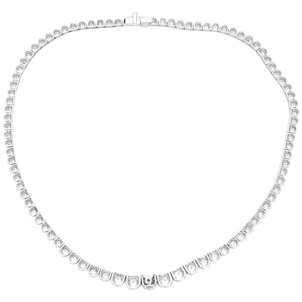 Sophia D. Platinum Mounting Diamond Necklace - . This is stunning 14.5cts necklace with HIVS2 and SI1  diamonds. Hallmark signature Sophia D. PLAT. . Total weight 37.3 grams.  Princess length at 18