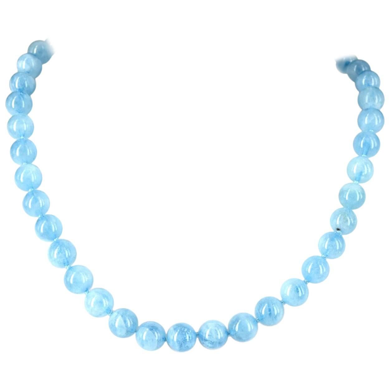 Decadent Jewels high quality Aquamarine Silver Necklace