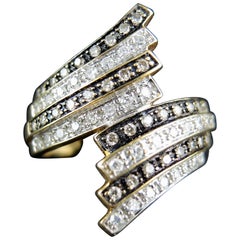 French Gold Ring with Diamonds