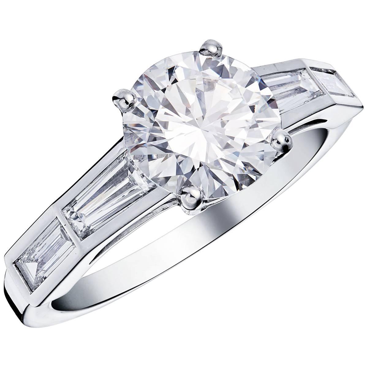 Octavie 1, 56ct Diamond Art Deco Engagement Ring   Designed by Valerie Danenberg For Sale