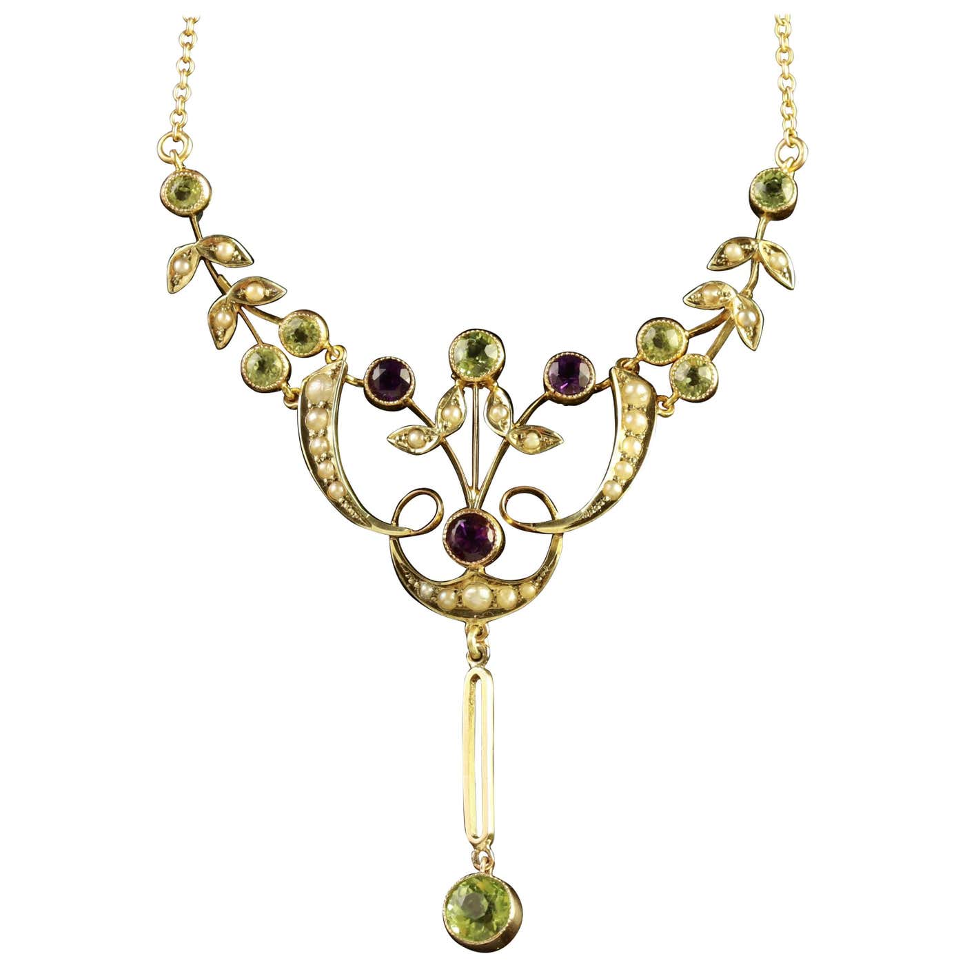 Antique Victorian Gold Suffragette Necklace, circa 1900 For Sale at ...