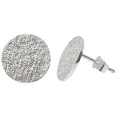 Silver Paper Stud Earrings by Allison Bryan