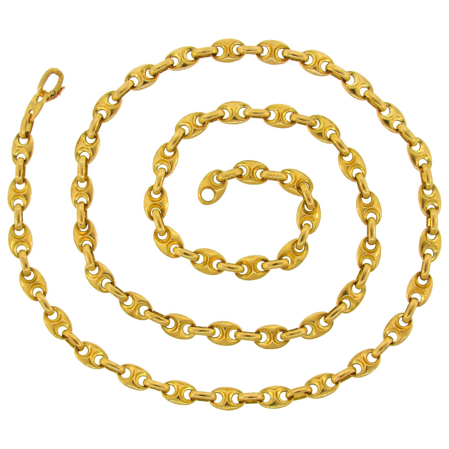 Van Cleef & Arpels Yellow Gold Nautical Link Chain Necklace