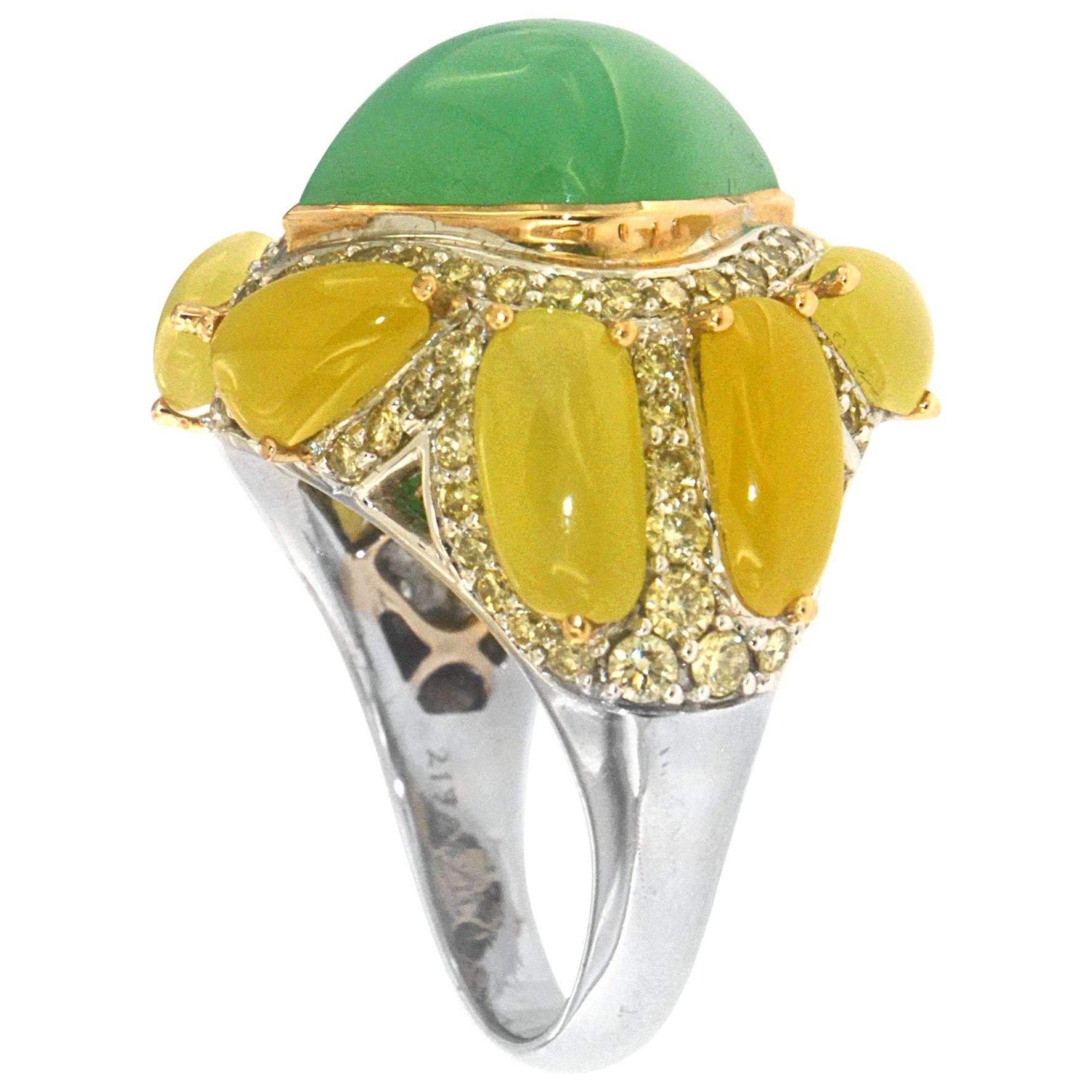 Budding Sunflower Ring, a Zorab Creation For Sale