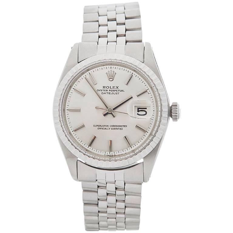 Rolex Stainless Steel Datejust Automatic Wristwatch Ref 1603, 1971