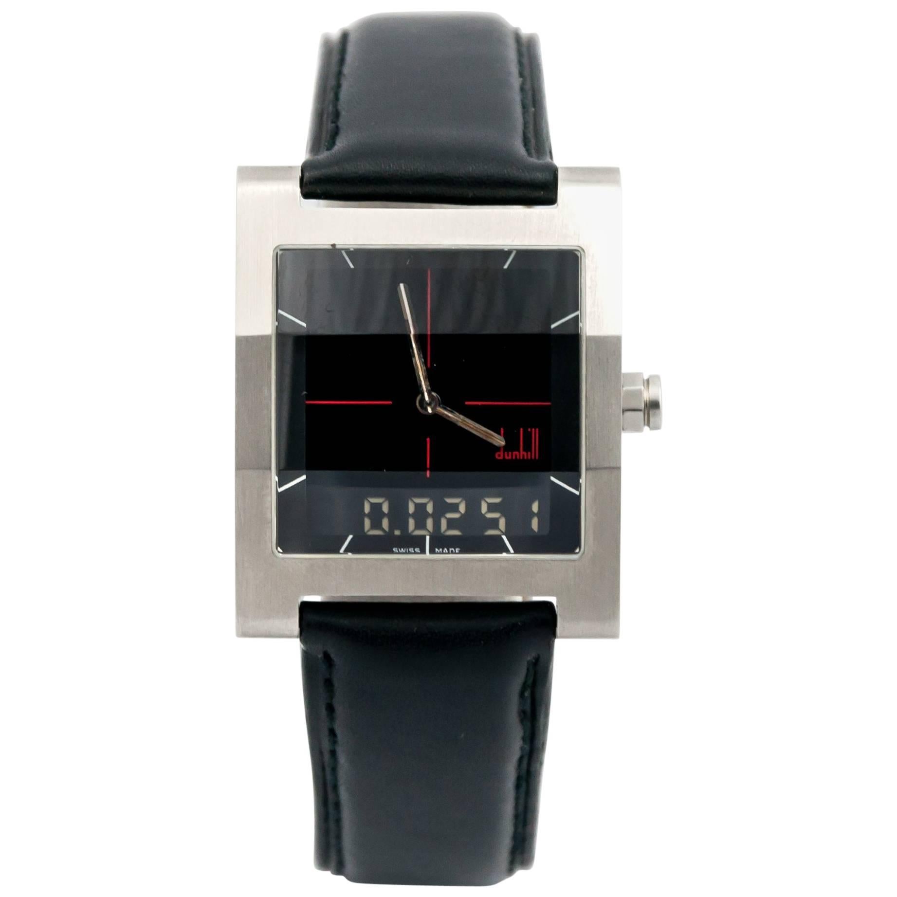 Dunhill stainless Steel Rectangular Wristwatch