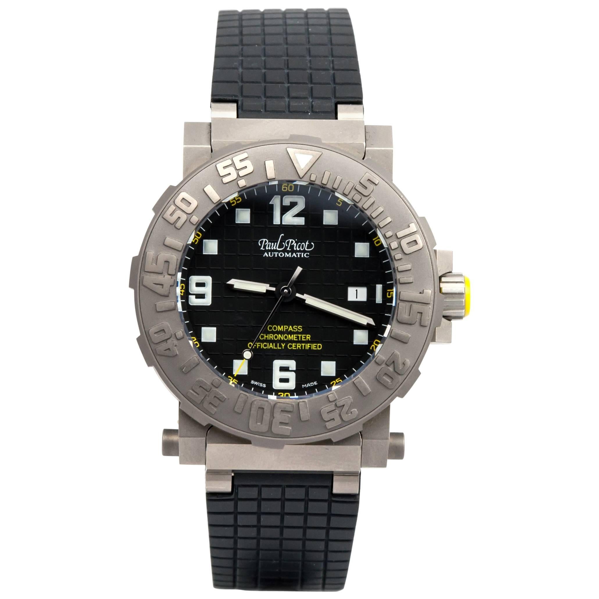 Paul Picot Titanium Le Plongeur C Type Automatic Wristwatch For Sale