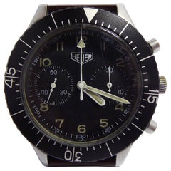 Heuer Rare Bundeswehr German Army Mechanical Wristwatch 
