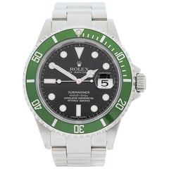 Used Rolex Stainless Steel Submariner Date Anniversary Kermit Automatic wristwatch 