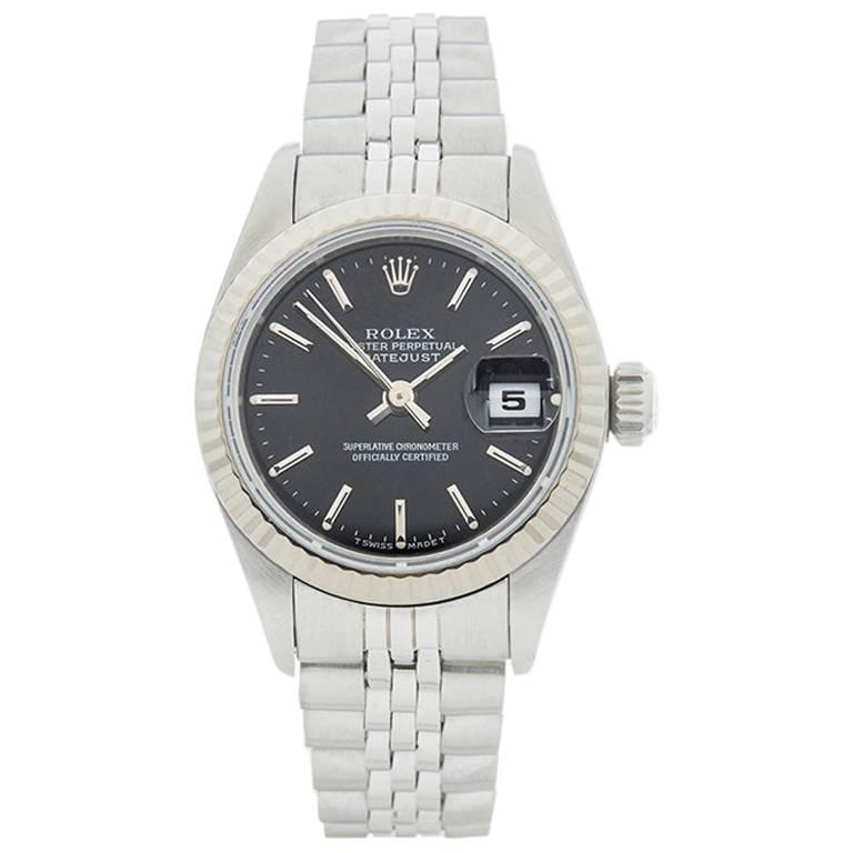 Rolex Ladies White Gold Stainless Steel Datejust Automatic wristwatch, 1998