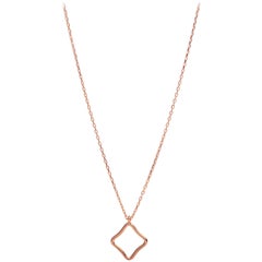 MAVIADA's 18 karat Rose Gold Logo Modern Vermeil Necklace, Small Size