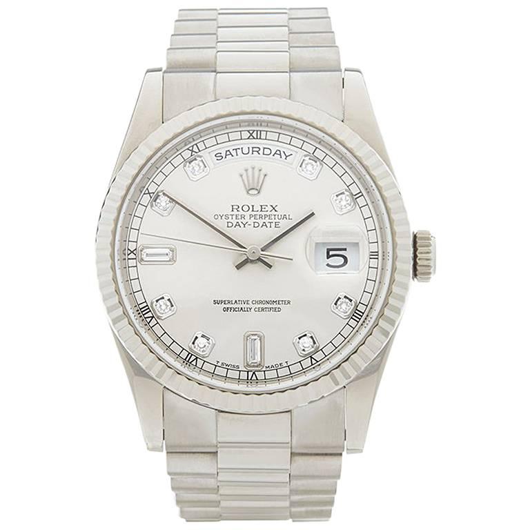 Rolex White Gold Day-Date Automatic wristwatch ref 118239, 2003