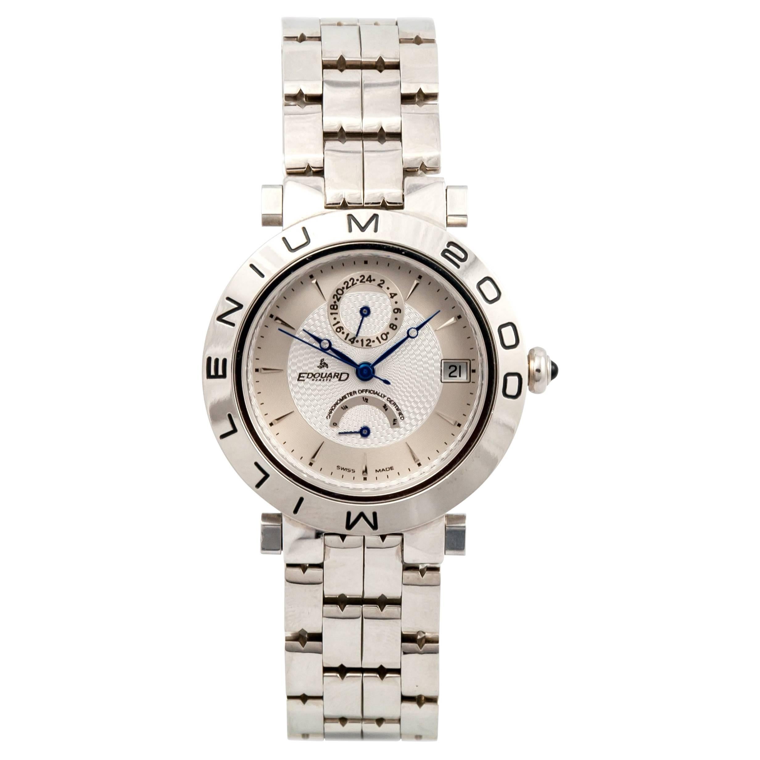 Edouard stainless Steel Millenium 2000 Automatic Wristwatch