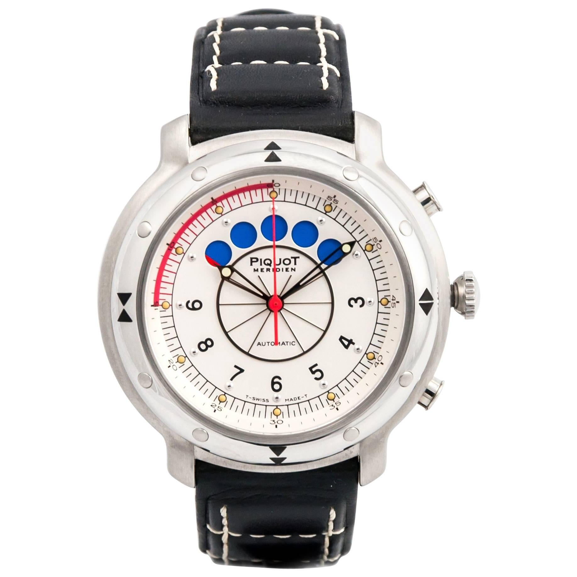 Piquot stainless Steel Meridien Regatta Chronograph Automatic Wristwatch