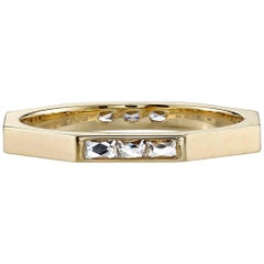 Yellow Gold French Cut Diamond Band 10