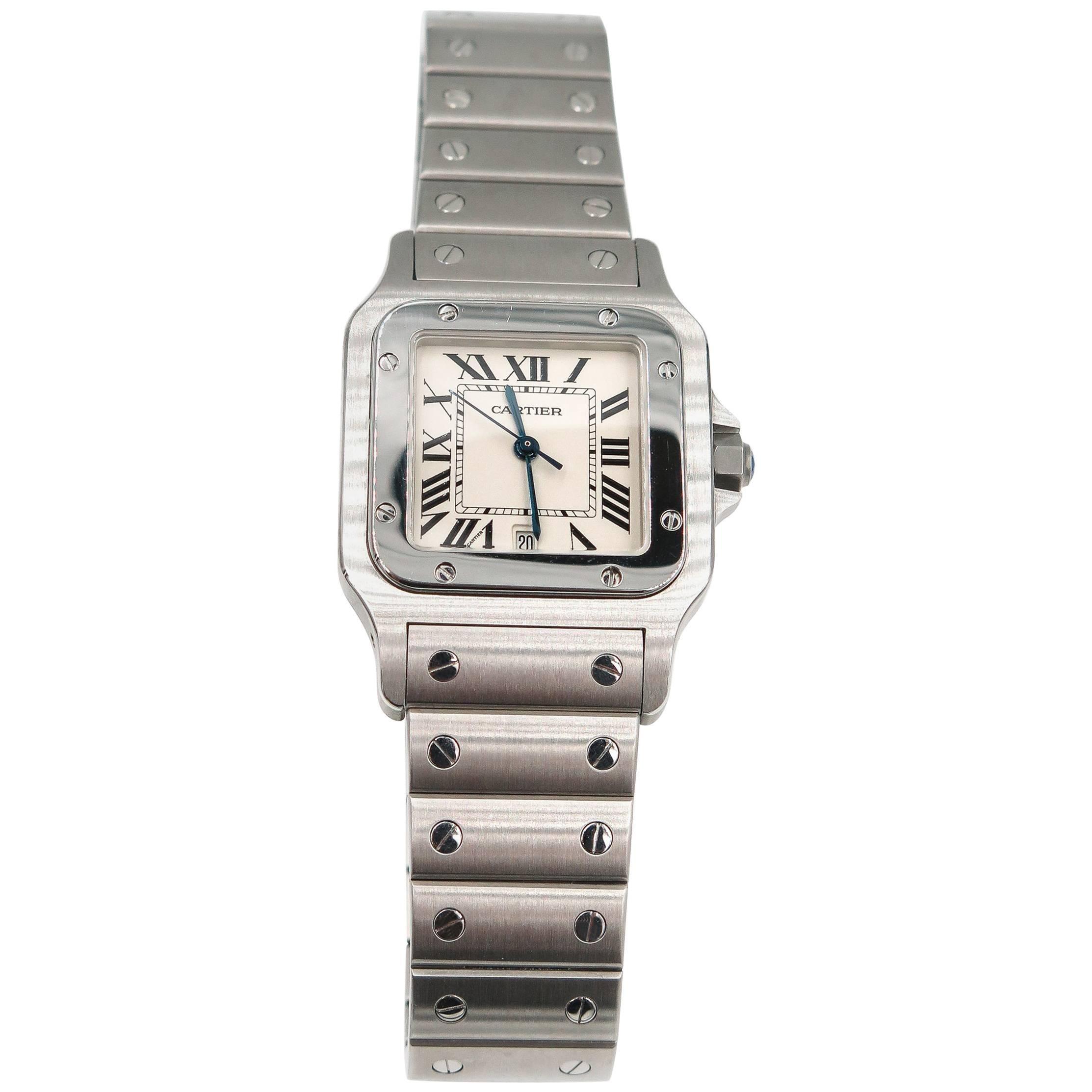 Cartier Ladies Stainless Steel Santos de Galbee Quartz Wristwatch