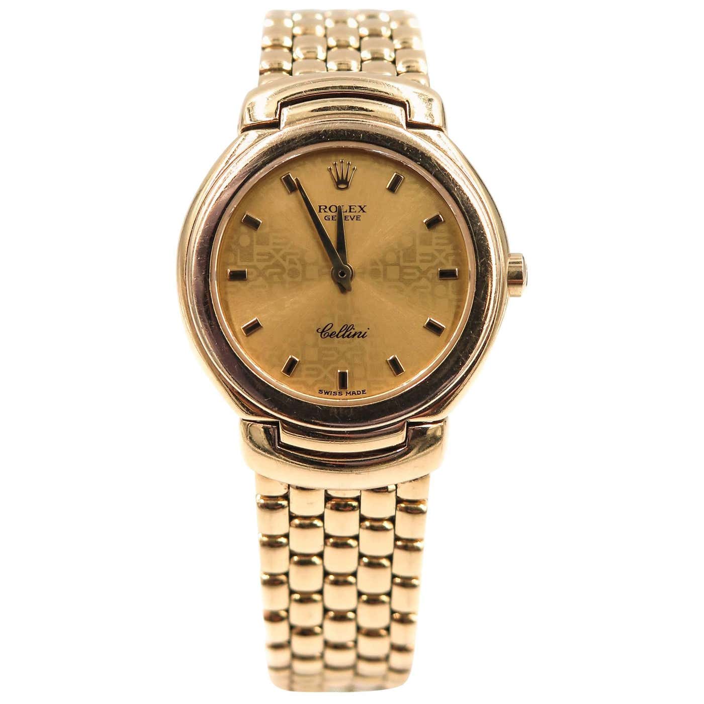 Rolex Ladies Yellow Gold Cellini Quartz Wristwatch at 1stDibs