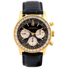 Aviation Gold Plated Navitimer Chronograph Mechanical Wristwatch, 1980