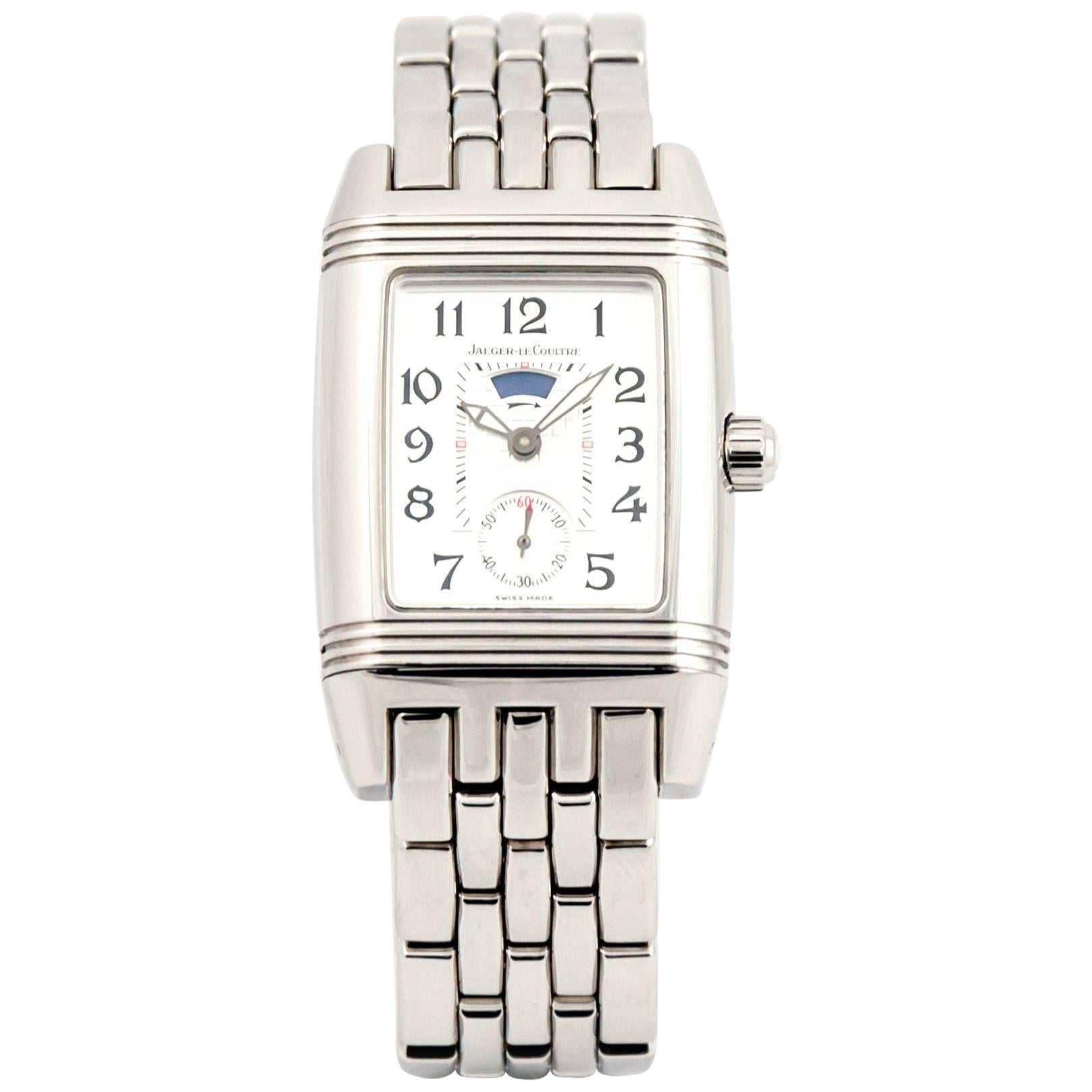 Jaeger LeCoultre Ladies stainless Steel Reverso Duoface Mechanical Wristwatch