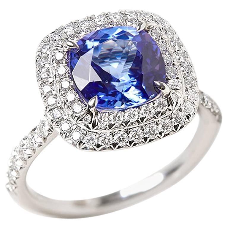 Tiffany and Co. Platinum Tanzanite Soleste Ring at 1stDibs | tiffany  tanzanite ring, tanzanite tiffany ring