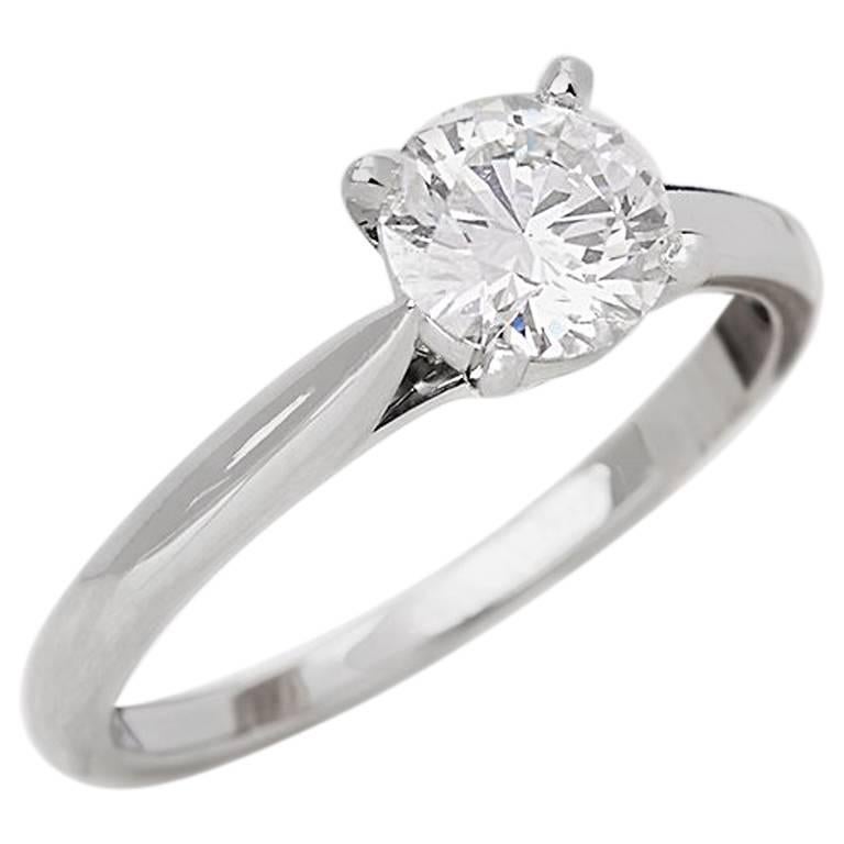 Cartier GIA Certified Diamond Platinum Engagement Ring