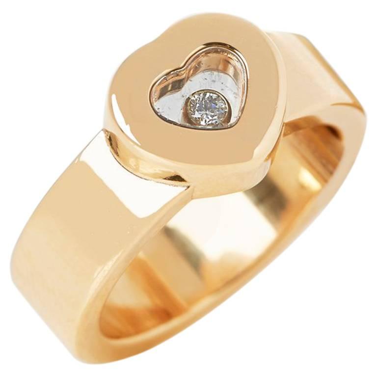 Chopard Happy Diamonds Yellow Gold Ring at 1stDibs