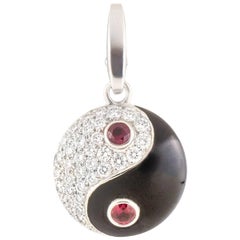 Cartier Diamond, Ruby and Enamel Ying Yang Charm