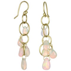 Faye Kim 18k Gold Opal Briolette Earrings