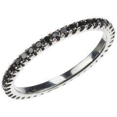 Kwiat Black Diamond Band in 18 Karat White Gold