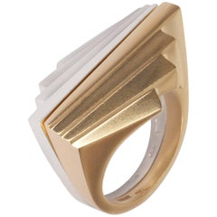 Emer Roberts Solid Gold Art Deco Fan Ring